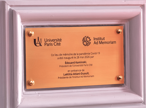 L’Université Paris Cité inaugure un lieu de mémoire porté par l’Institut Ad Memoriam dédié à la pandémie de Covid-19